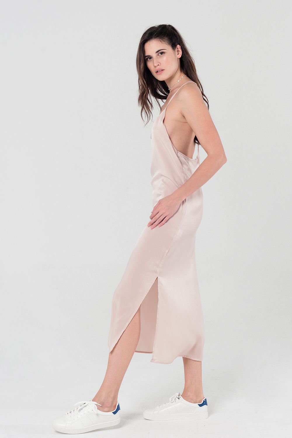 cami slip dress midi Vavoom Edition Cami Slip Dress in Beige Vavoom Edition Cami Slip Dress in  Beige Vavoom Vodka