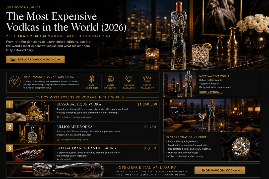 The Most Expensive Vodkas in the World (2026): 25 Ultra-Premium Bottles Worth Discovering