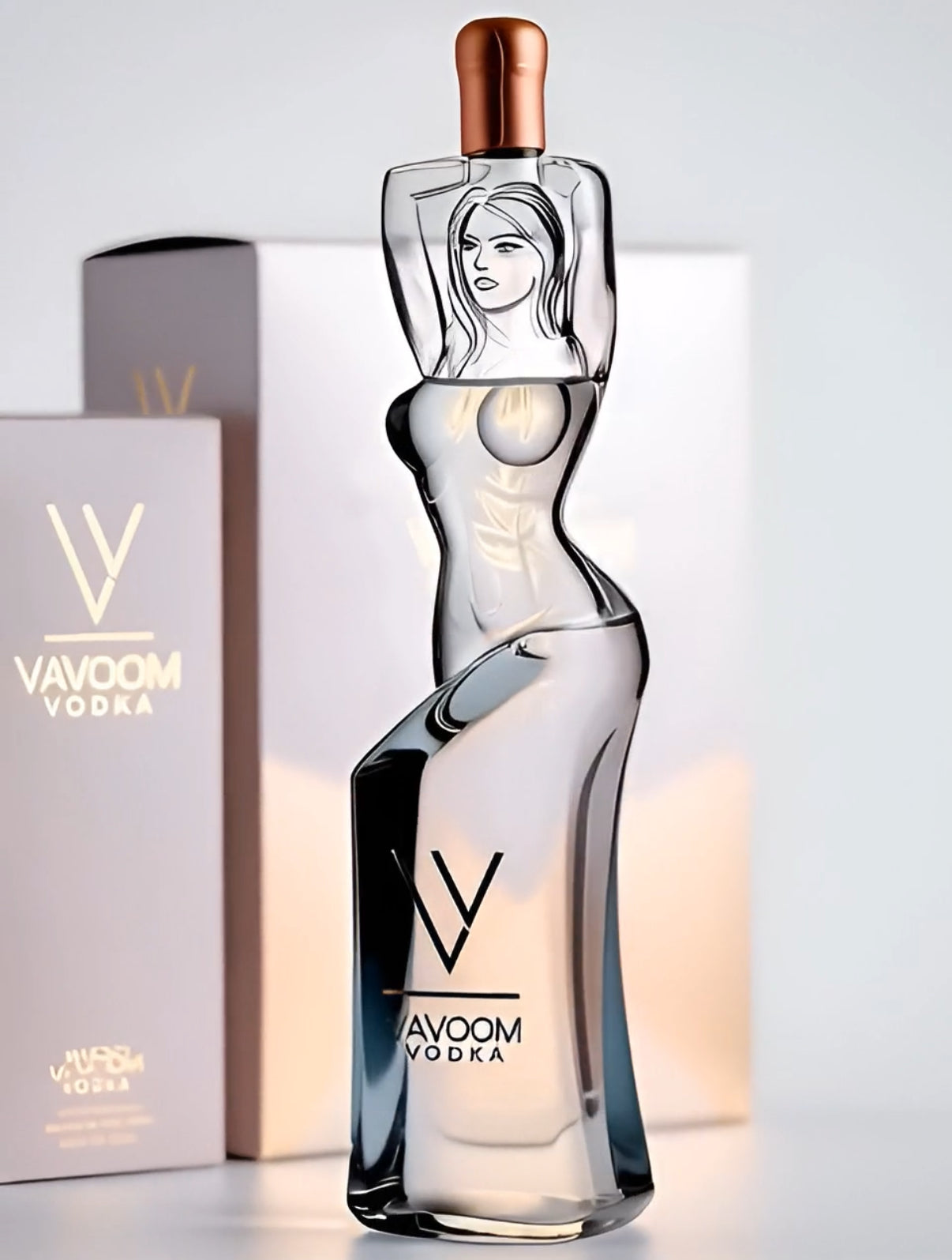 Vavoom Vodka bottle styled for weddings events and corporate gifting in 2025