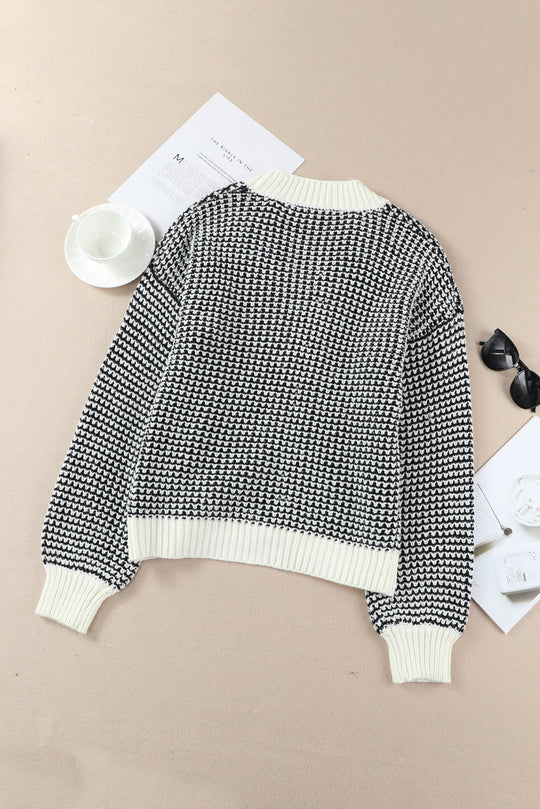 Be Beautiful Be You Waffle-Knit Drop Shoulder Button-Down