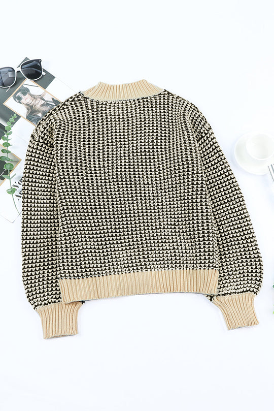 Be Beautiful Be You Waffle-Knit Drop Shoulder Button-Down