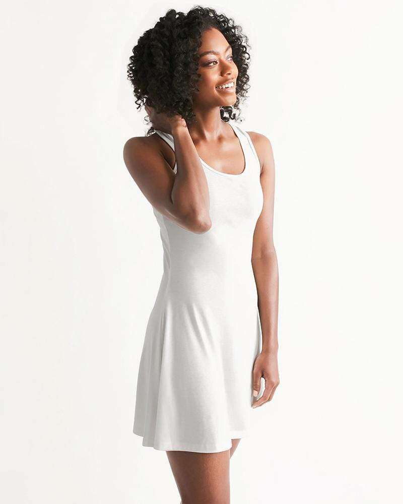 White racerback shop tank dress