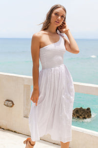 Thumbnail for Sienna One-Shoulder Shirred Dress